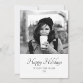 クリスマスカスタムトレンディースクリプトツーサイドフォト シーズンカード (正面)