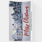 クリスマスカスタムハウス不動産会社ホリデー 横断幕 (縦)