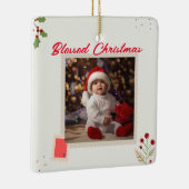 クリスマスカスタムフォトオーナメント セラミックオーナメント (右)