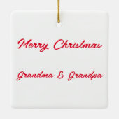 クリスマスカスタムフォトオーナメント セラミックオーナメント (裏面)