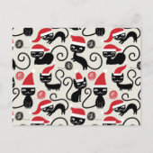 クリスマスカスタムプレゼント猫 シーズンポストカード (正面)