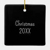 クリスマスカスタムプレゼント |家族の写真 セラミックオーナメント (裏面)