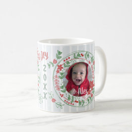 クリスマスカスタムリースうれしそうな休日 コーヒーマグカップ