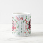 クリスマスカスタムリースうれしそうな休日 コーヒーマグカップ (中央)