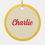 クリスマスカスタムリース猫モダン可愛いペット写真 セラミックオーナメント (裏面)