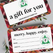 クリスマスカスタム休暇ロゴギフト証明書 名刺