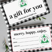 クリスマスカスタム休暇ロゴギフト証明書 名刺