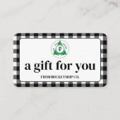 クリスマスカスタム休暇ロゴギフト証明書 名刺 (正面)