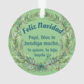 クリスマスカスタム写真 オーナメント (裏面)