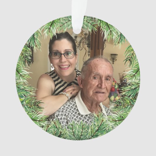 クリスマスカスタム写真 オーナメント (正面)