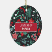 クリスマスカスタム名花柄 セラミックオーナメント (右)