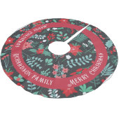 クリスマスカスタム名花柄 ブラッシュドポリエステルツリースカート (アングル)