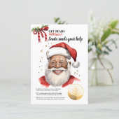 クリスマスカスタム子供名前サンタマジックコイン願い シーズンカード (スタンド正面)