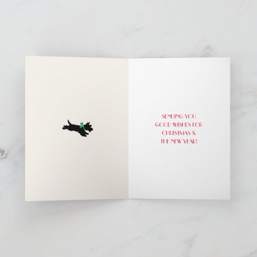 クリスマスカスタム家族の写真素朴緑の折り畳み カード (内部)