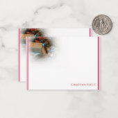 クリスマスカスタム手書きスクリプトモノグラムテンプレート ノートカード (正面/裏面インサイチュ)