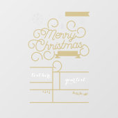 クリスマスカスタム文字ウィンドウデカール  ウィンドウサイン (シート)