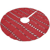 クリスマスカスタム文字レッドホワイトニットセーター ブラッシュドポリエステルツリースカート (アングル)