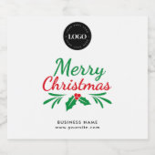 クリスマスカスタム追加ロゴ&文字会社 スパークリングワインラベル (シングルラベル)