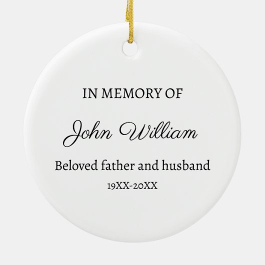 クリスマスカスタム（鳥）ショウジョウコウカンチョウ記念の家族の損失 セラミックオーナメント (裏面)