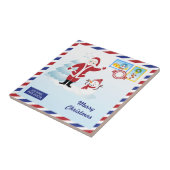 クリスマスカタツムリの郵便封筒 タイル (側面)