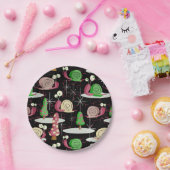 クリスマスカタツムリ – ミッドセンチュリーレトロ-- ペーパープレート (パーティー)