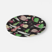 クリスマスカタツムリ – ミッドセンチュリーレトロ-- ペーパープレート (アングル)