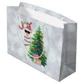 クリスマスカッコいいラマ |ジョイタイポグラフィ |《写真》ぼけ味戻る ラージペーパーバッグ (裏面アングル)