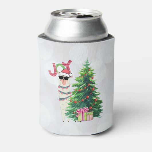 クリスマスカッコいいラマ |ジョイタイポグラフィ 缶クーラー (缶裏面)