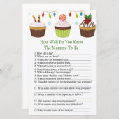 クリスマスカップケーキあなたがどれくらい赤ちゃんシャワーを知っているか (正面/裏面)