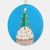 クリスマスカップケーキオーナメント セラミックオーナメント (左)