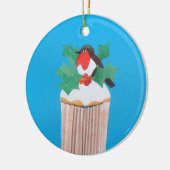 クリスマスカップケーキオーナメント セラミックオーナメント (左)