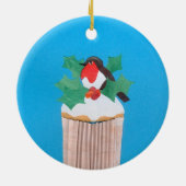 クリスマスカップケーキオーナメント セラミックオーナメント (裏面)
