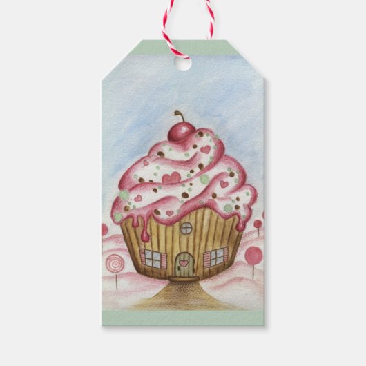 クリスマスカップケーキギフトタグ ギフトタグ (正面)