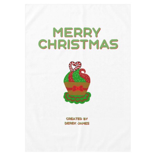 クリスマスカップケーキテーブルクロス テーブルクロス (正面)