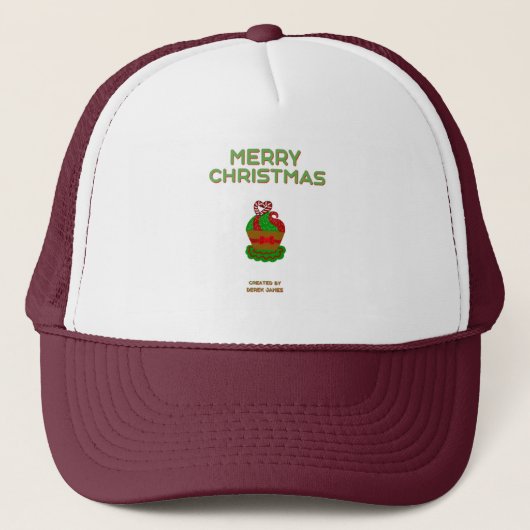 クリスマスカップケーキトラック帽 キャップ (正面)