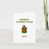 クリスマスカップケーキ小さな垂直グリーティングカード カード (正面)