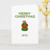 クリスマスカップケーキ標準サイズのグリーティングカード カード (黄色い花)