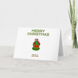 クリスマスカップケーキ標準サイズのグリーティングカード カード