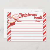 クリスマスカップケーキ郵送可能なレシピカード シーズンポストカード (正面/裏面)