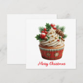 クリスマスカップケーキ シーズンカード (正面/裏面)