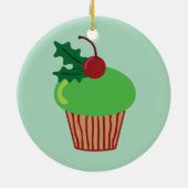 クリスマスカップケーキ セラミックオーナメント (裏面)