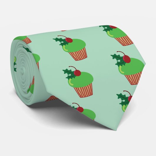 クリスマスカップケーキ ネクタイ (ロール)