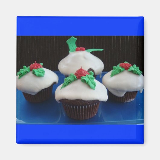 クリスマスカップケーキ マグネット (正面)