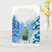 クリスマスカップケーキ#1 カード (黄色い花)