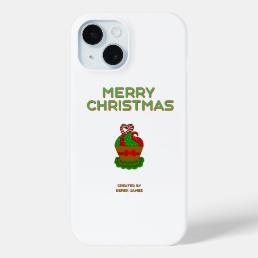 クリスマスカップケーキApple iPhone 15ケース Case-Mate iPhoneケース (裏面)