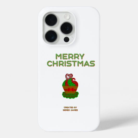 クリスマスカップケーキApple iPhone 15 Proケース Case-Mate iPhoneケース (裏面)