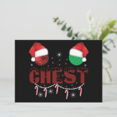 クリスマスカップルにマッチするチェストナッツ 招待状 (スタンド正面)