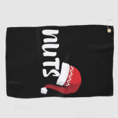 クリスマスカップルのクリスマスカップルのクリスマスクーデター ゴルフタオル (横)