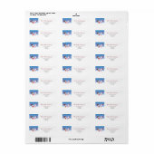 クリスマスカップルの雪だるまおもしろい休暇 ラベル (フルシート)