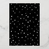 クリスマスカップルモダンアーチフォト応援オーバーレイ 箔招待状 (裏面)